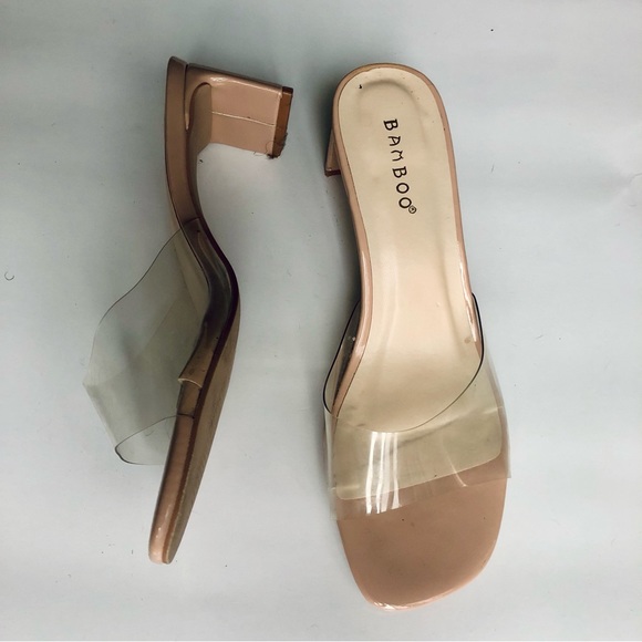 Clear/Nude Low Heels - Picture 3 of 4